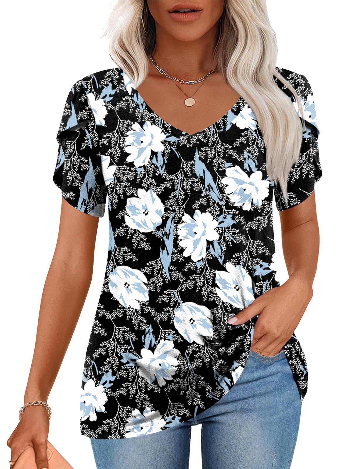 Solrien 2025 Womens Tops Summer Short Sleeve
