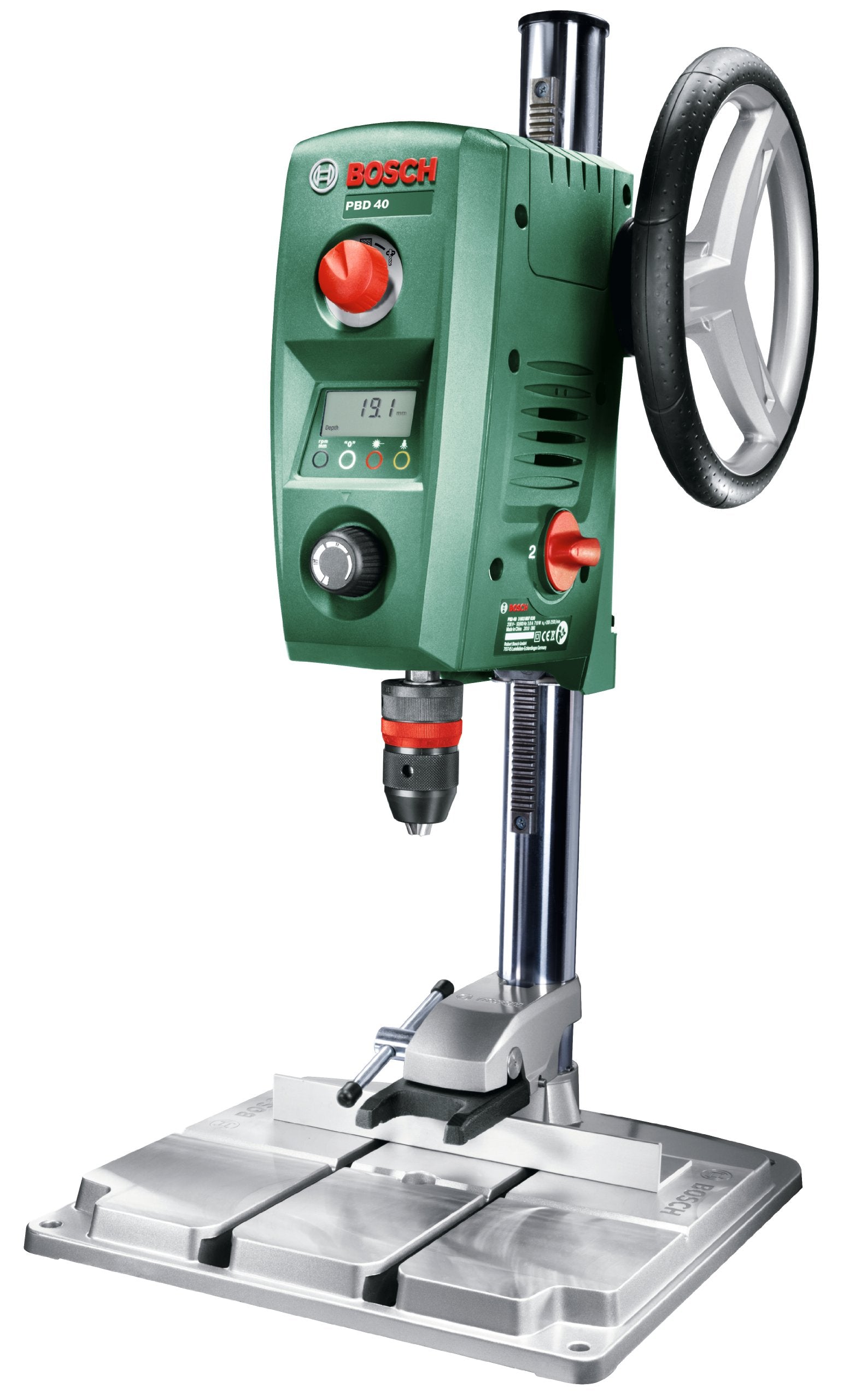 Bench Drill PBD 40 (710 W, Maximum Drilling Diameter In Steel/Wood: 13 mm/40 mm, Drilling Stroke 90 mm, In Cardboard Box)